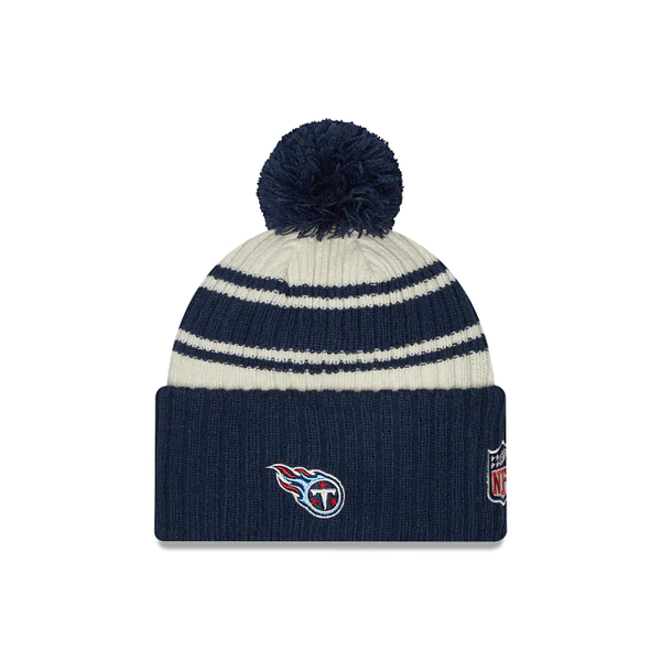 New Era Tennessee Titans Cold Weather Pom Knit product image 2, provided for visual reference and product detail review