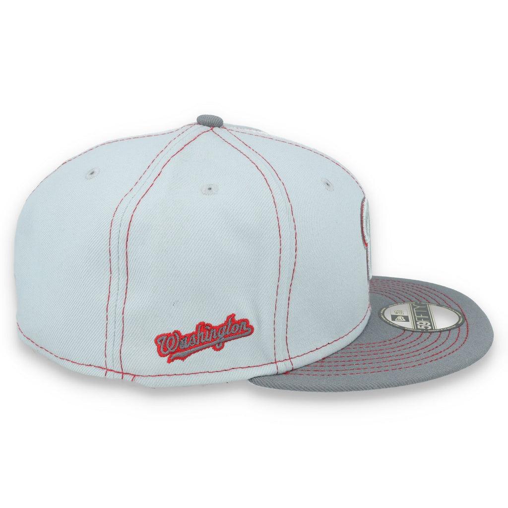New Era Washington Nationals Gray Pop 59FIFTY Fitted Hat- Gray product image 6, provided for visual reference and product