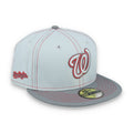 New Era Washington Nationals Gray Pop 59FIFTY Fitted Hat- Gray product image 1, provided for visual reference and product