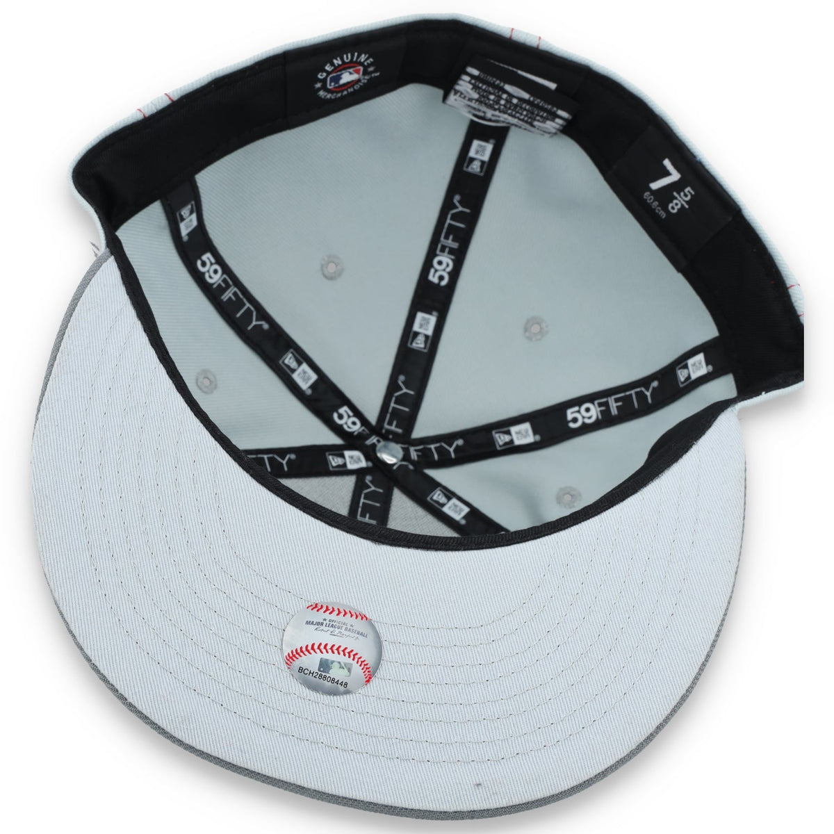 New Era Washington Nationals Gray Pop 59FIFTY Fitted Hat- Gray product image 7, provided for visual reference and product