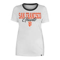 New Era Women San Francisco Giants Ringer Scoop Logo-White product image 1, provided for visual reference and product detail