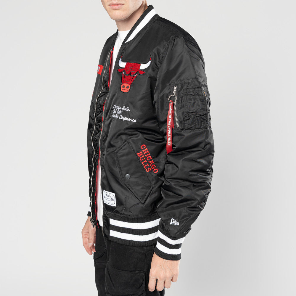 Chicago Bulls New Era 2025 Alpha Jacket product image 1, provided for visual reference and product detail review