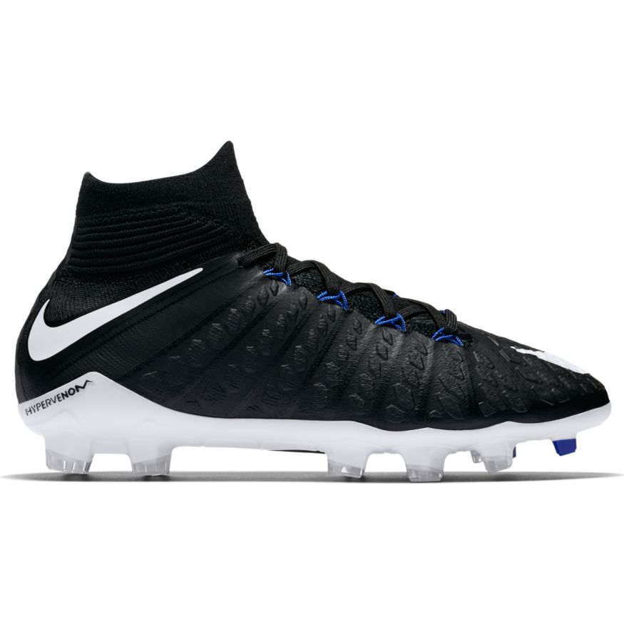Nike Youth Hypervenom Phantom III Dynamic Fit FG - Black/White product image 4, provided for visual reference and product