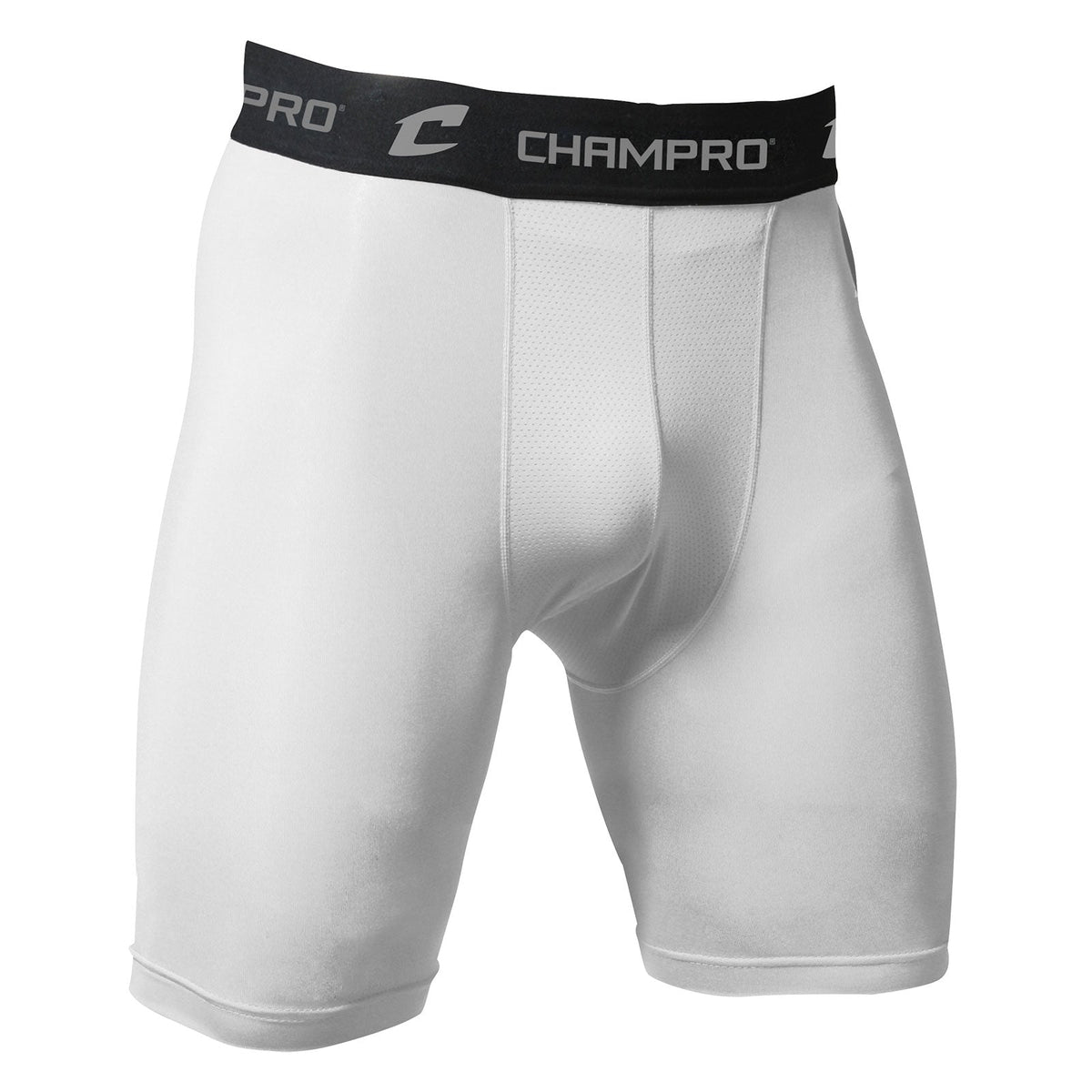 Champro Compression Shorts-White product image 1, provided for visual reference and product detail review