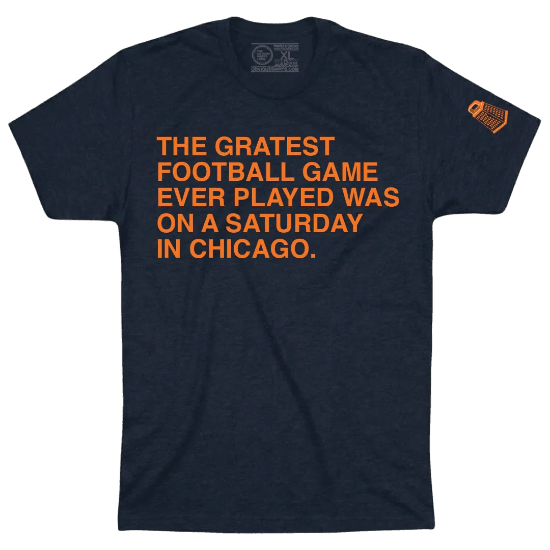 THE GRATEST FOOTBALL GAME EVER PLAYED T-Shirt by Obvious Shirts product image 2, provided for visual reference and product