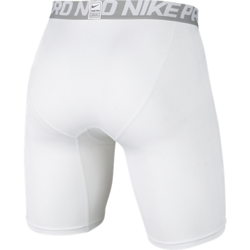 Nike Pro 6" Compression Shorts - White - Style 703084-100 product image 2, provided for visual reference and product detail