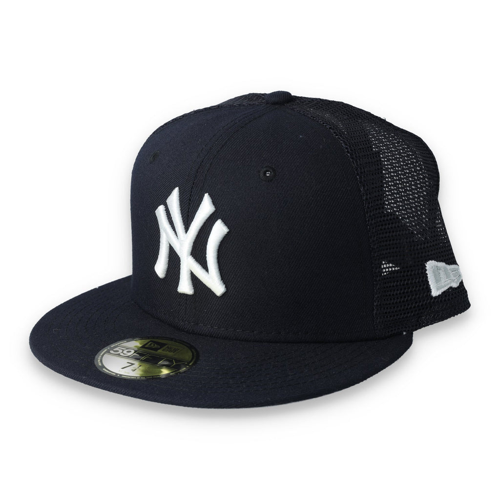 New York Yankees New Era Trucker 59Fifty Hat-Navy product image 1, provided for visual reference and product detail review