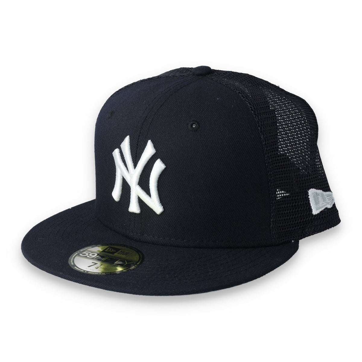 New York Yankees New Era Trucker 59Fifty Hat-Navy product image 1, provided for visual reference and product detail review