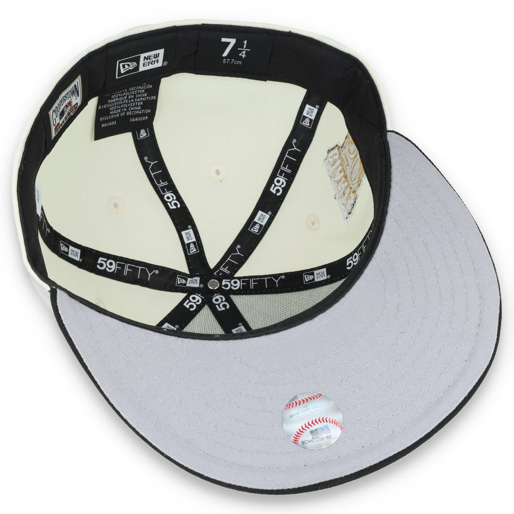 New Era San Francisco Giants 50th Anniversary Side Patch 59IFTY Fitted hat- Chrome/Black product image 7, provided for