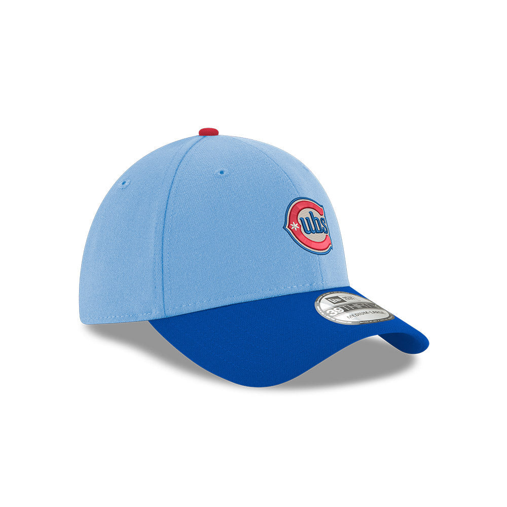 Chicago Cubs New Era Alt 2 Logo Navy/Sky 39THIRTY Flex-Fit Hat product image 3, provided for visual reference and product