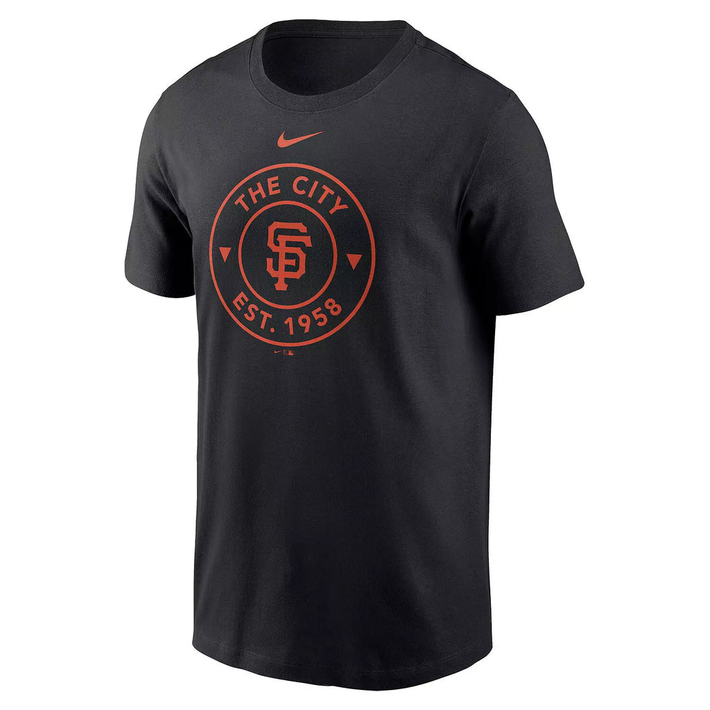 Nike San Francisco Giants The City Est 1958 Performance T-Shirt - Black product image 1, provided for visual reference and