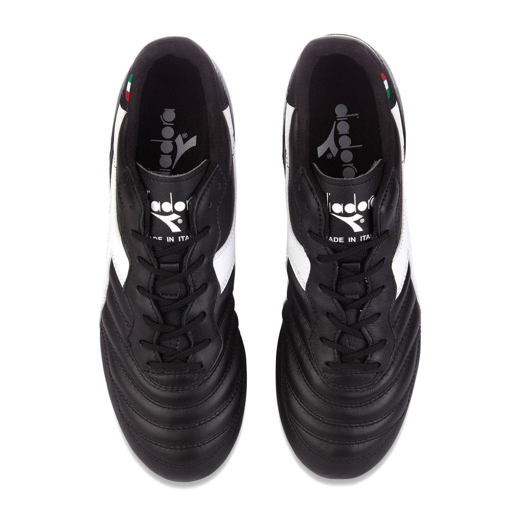 Diadora Brasil Italy LT MDPU FG - Black/White product image 3, provided for visual reference and product detail review