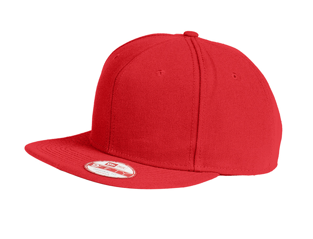 New Era Original Fit Flat Bill Snapback Cap-Scarlet product image 1, provided for visual reference and product detail review
