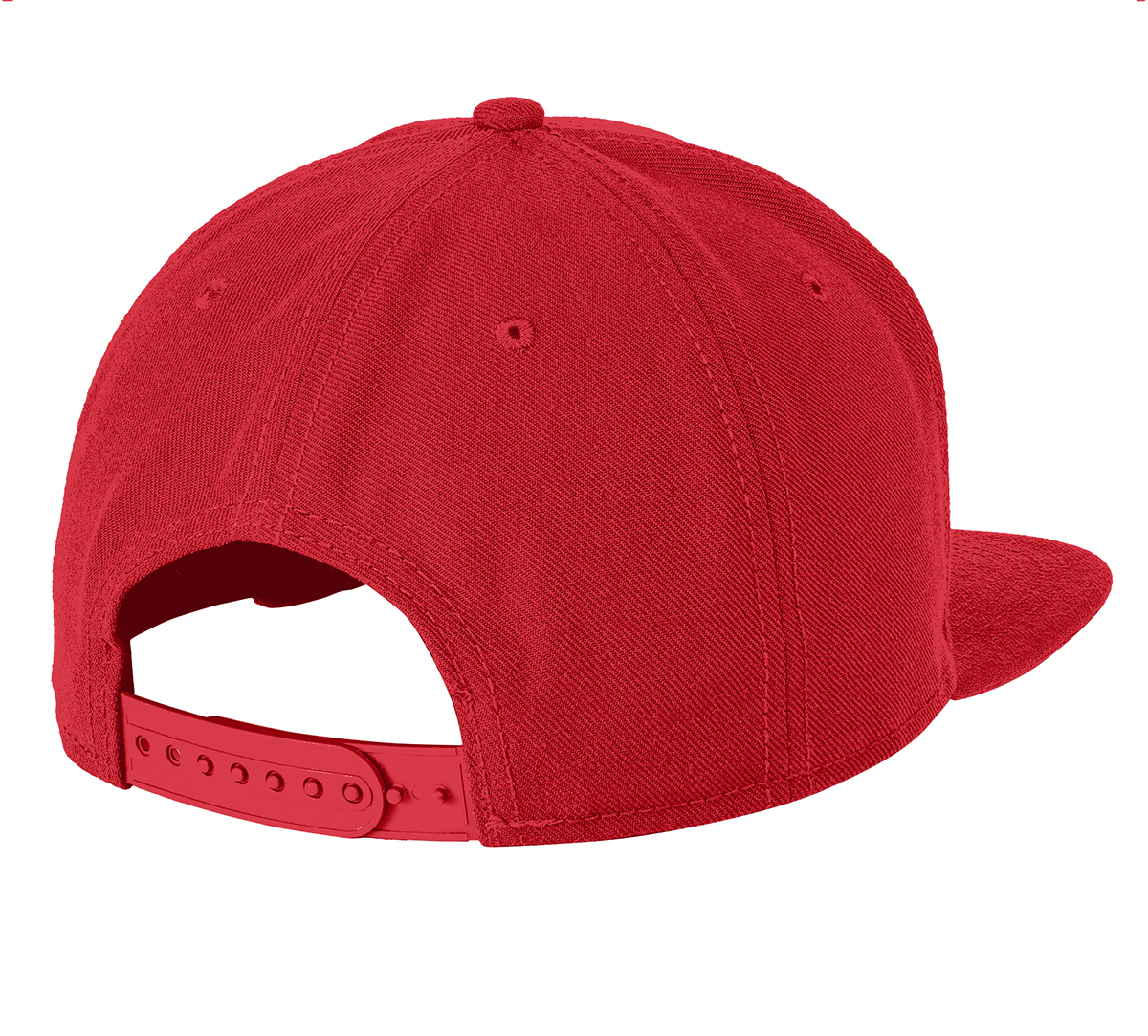 New Era Original Fit Flat Bill Snapback Cap-Scarlet product image 2, provided for visual reference and product detail review