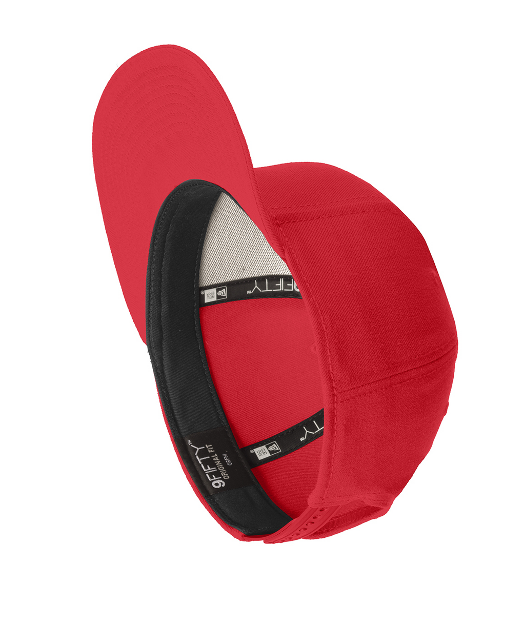 New Era Original Fit Flat Bill Snapback Cap-Scarlet product image 3, provided for visual reference and product detail review