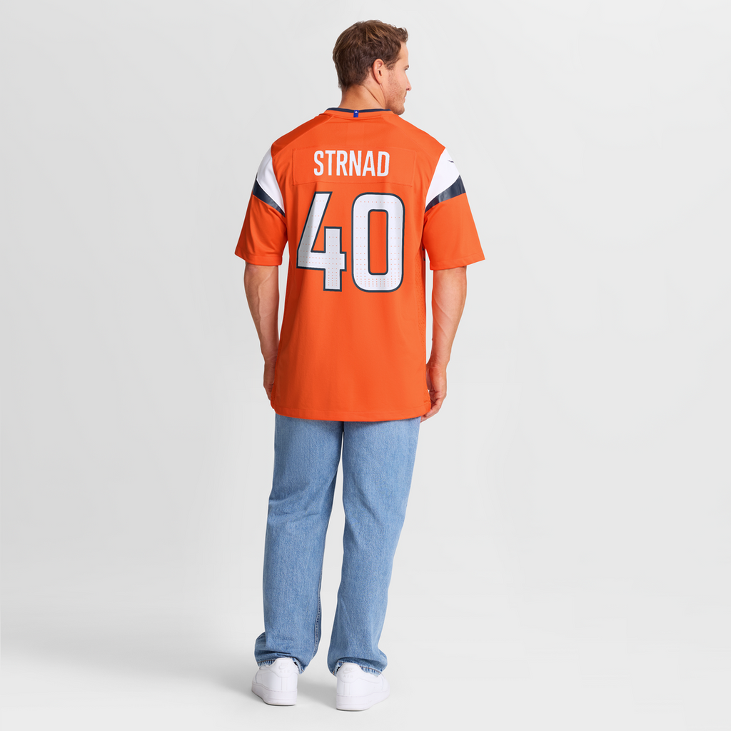 Denver Broncos Justin Strnad Nike Orange Game Jersey product image 8