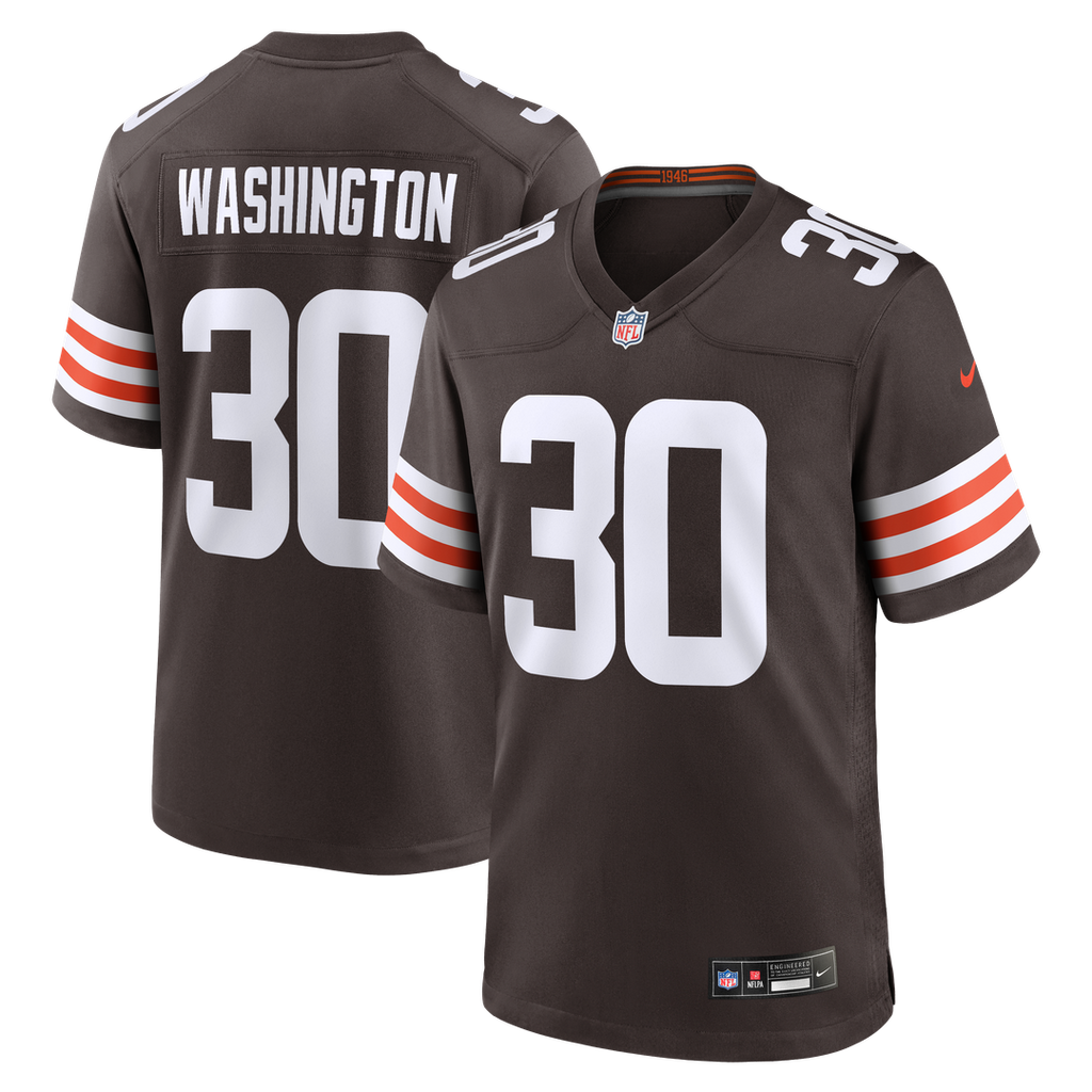 Cleveland Browns Zion Washington Nike Brown Game Jersey product image 1