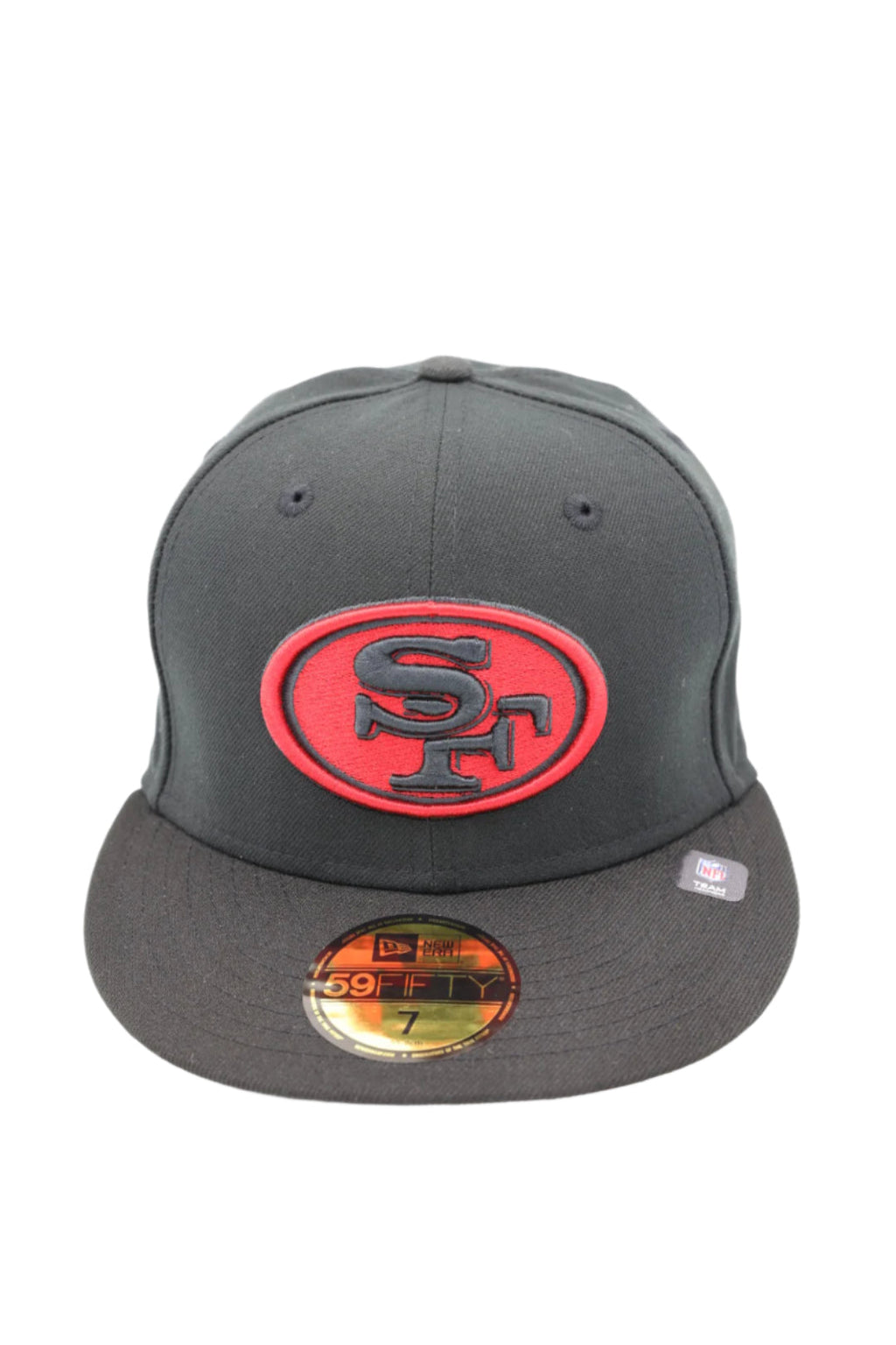 San Francisco 49ers New Era Alternate Logo Omaha 59FIFTY Fitted Hat - Black product image 1, provided for visual reference