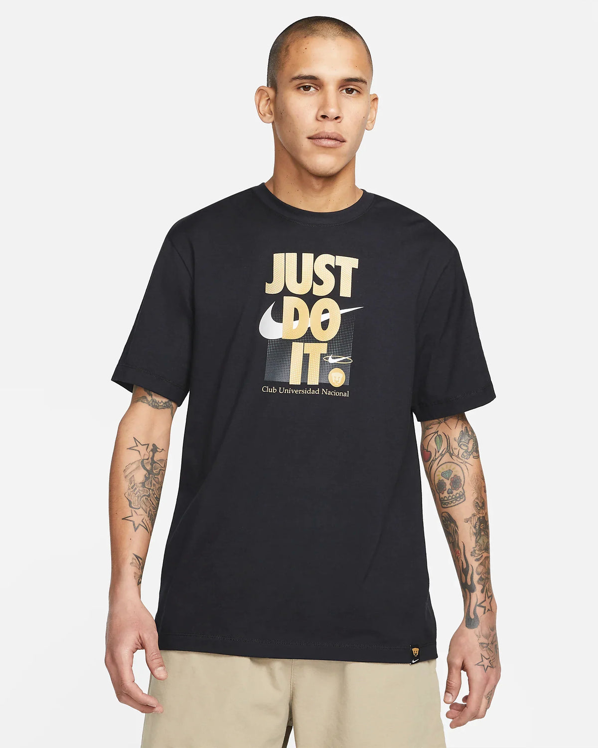 Nike PUMAS UNAM Just Do It T-Shirt- Black product image 1, provided for visual reference and product detail review