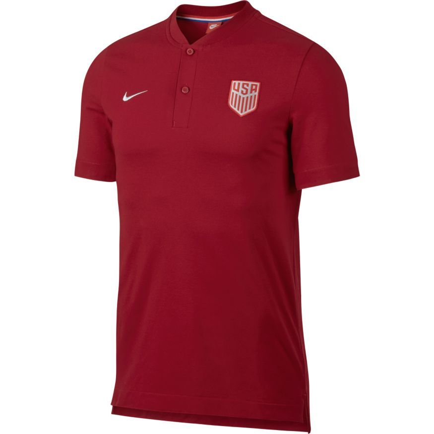 NIKE U.S. Men Soccer Polo - Red product image 1, provided for visual reference and product detail review