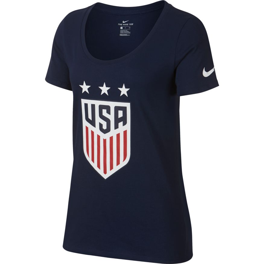NIKE Women TEAM USA CREST T-SHIRT product image 1, provided for visual reference and product detail review