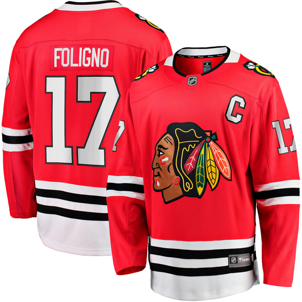 Nick Foligno Chicago Blackhawks Fanatics Red Home Breakaway Men Jersey product image 1, provided for visual reference and