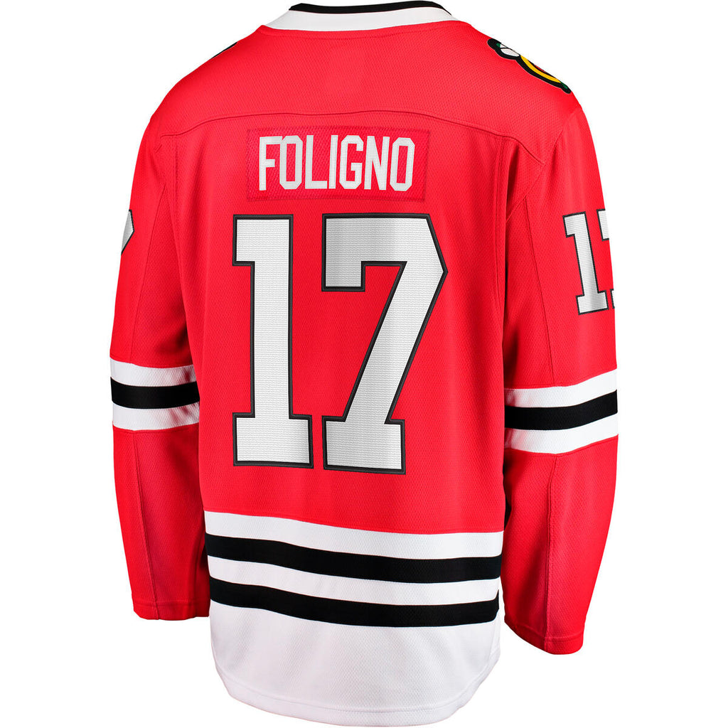 Nick Foligno Chicago Blackhawks Fanatics Red Home Breakaway Men Jersey product image 2, provided for visual reference and