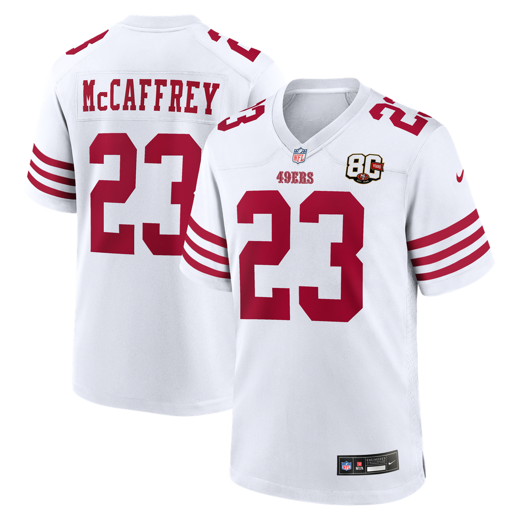 San Francisco 49ers Christian McCaffrey Nike White 80th product image 4