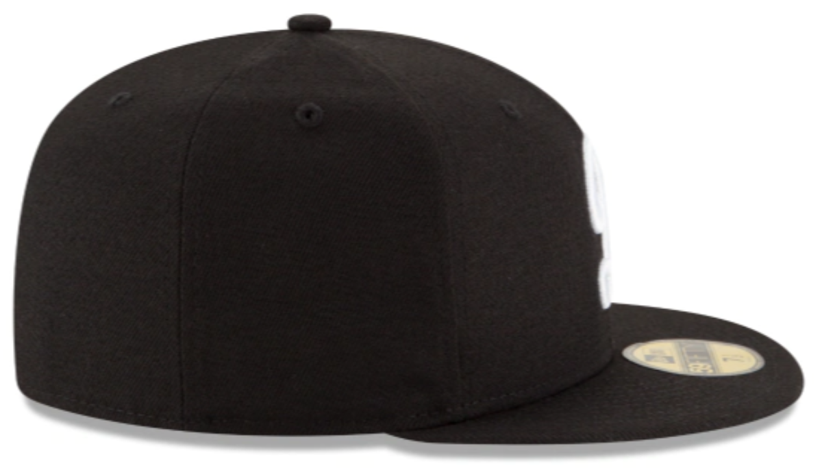 Los Angeles Dodgers Black On White 59Fifty Fitted product image 5, provided for visual reference and product detail review