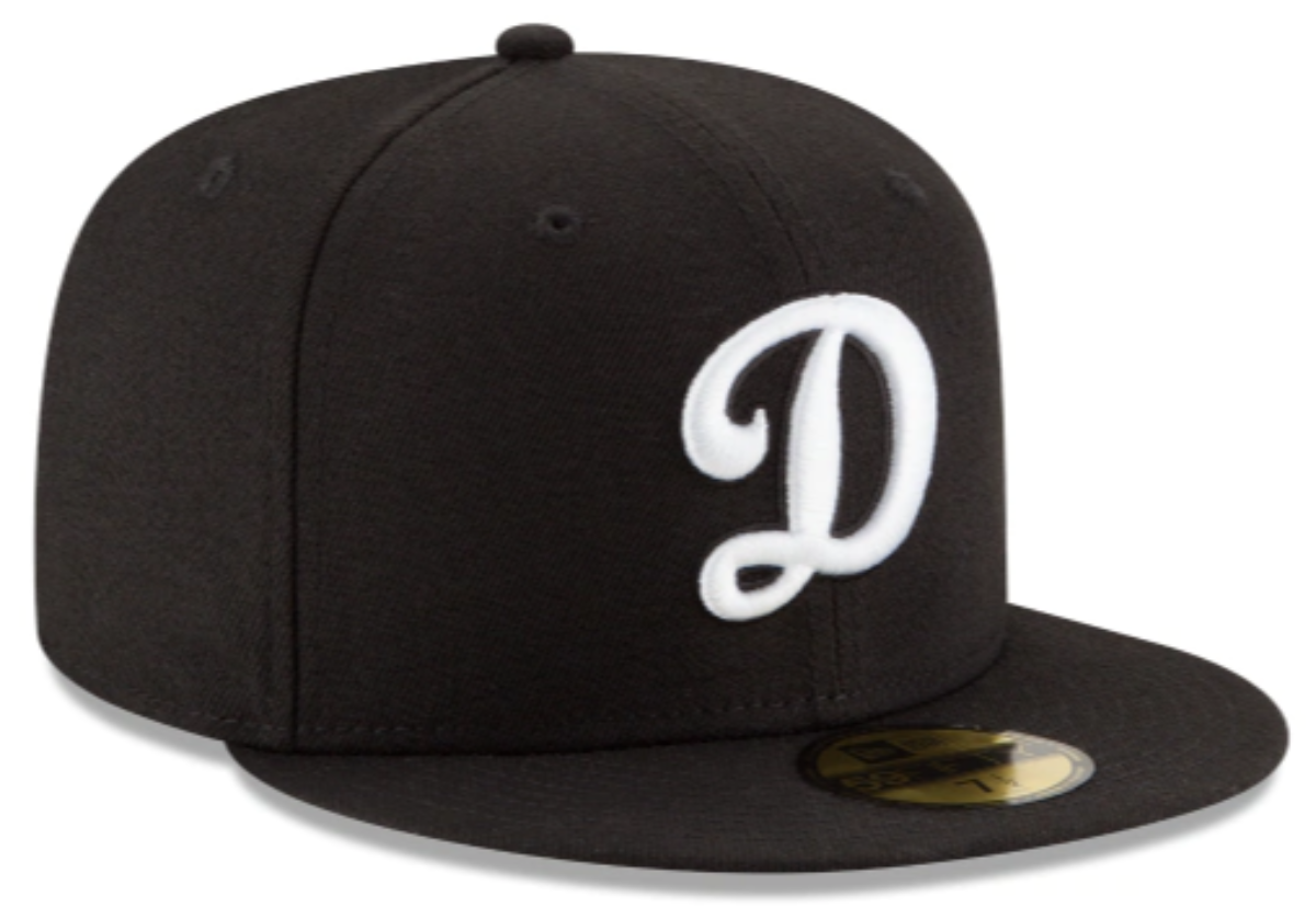Los Angeles Dodgers Black On White 59Fifty Fitted product image 2, provided for visual reference and product detail review