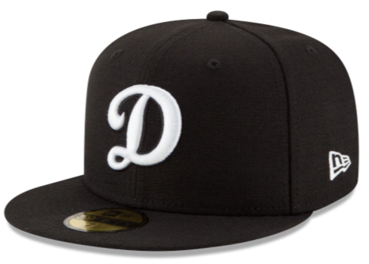 Los Angeles Dodgers Black On White 59Fifty Fitted product image 7, provided for visual reference and product detail review