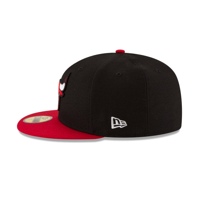 New Era Chicago Bulls Basic 59FIFTY-Black/Red product image 5, provided for visual reference and product detail review