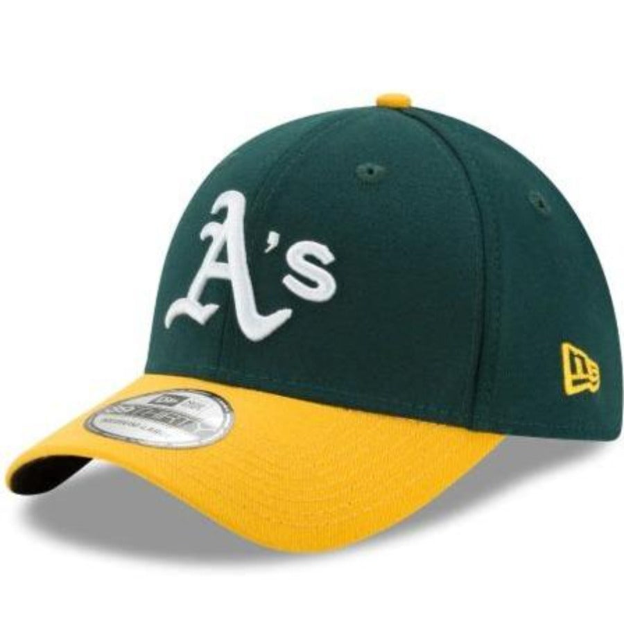 New Era Youth Oakland A's 39Thirty Team Classic Stretch Fit- green product image 1, provided for visual reference and