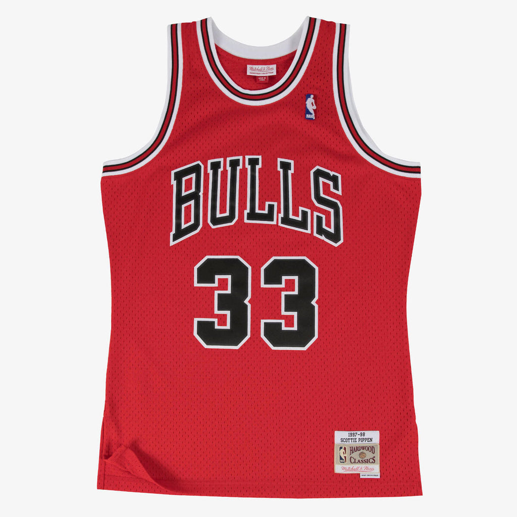 Scottie Pippen Chicago Bulls Mitchell & Ness 1997 Red Road Swingman Jersey product image 4, provided for visual reference