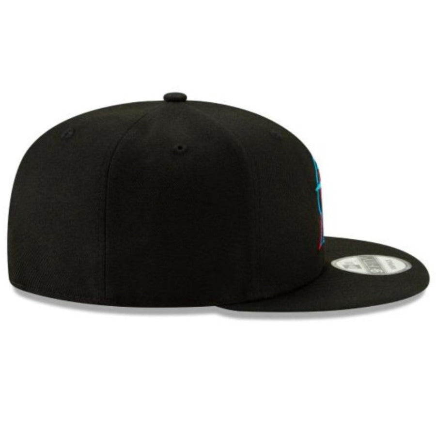 New Era Miami Marlins Team Color Basic 9FIFTY Snapback-Black product image 6, provided for visual reference and product
