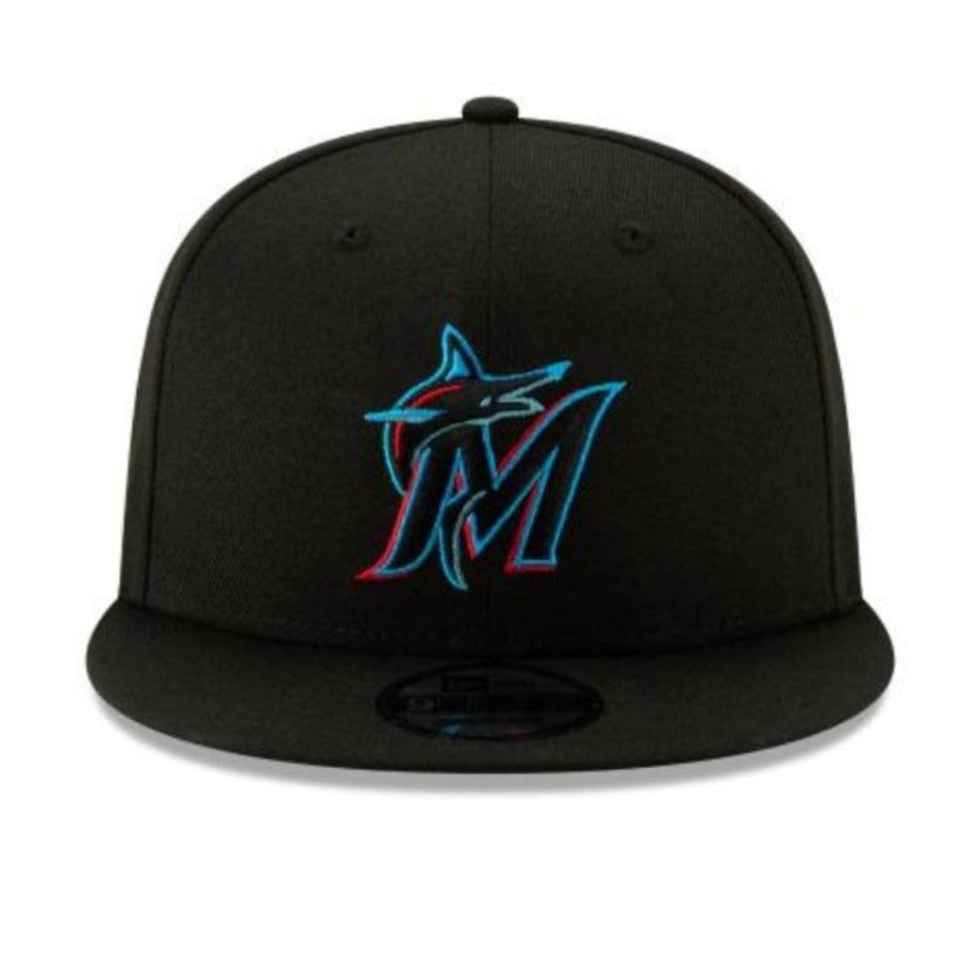New Era Miami Marlins Team Color Basic 9FIFTY Snapback-Black product image 3, provided for visual reference and product