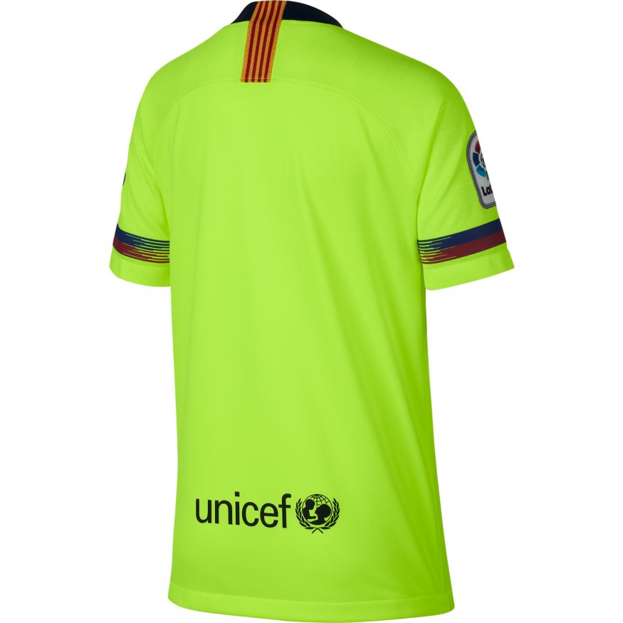 Nike Youth FC Barcelona Stadium Away Jersey 18/19 product image 2, provided for visual reference and product detail review
