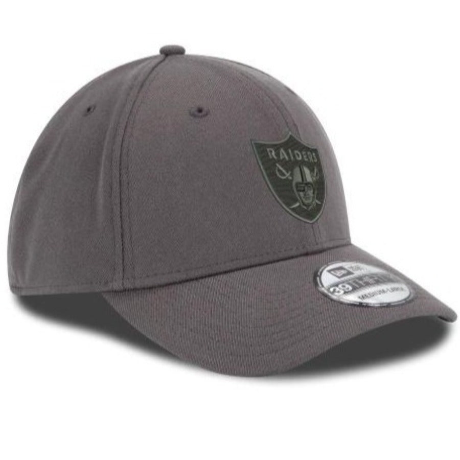 Las Vegas Raiders New Era 39THIRTY Flex Hat - Graphite product image 4, provided for visual reference and product detail