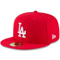New Era Los Angeles Dodgers 59FIFTY FITTED Hat- Scarlet product image 1, provided for visual reference and product detail