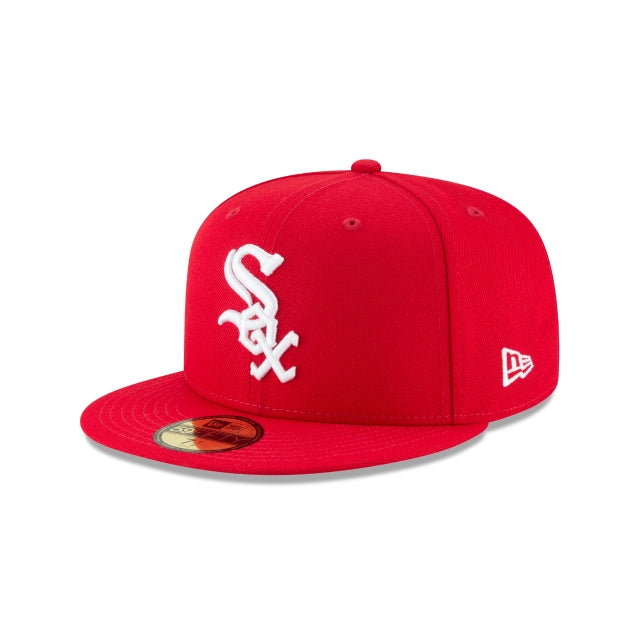 New Era Chicago White Sox Scarlet Basic 59Fifty Fitted product image 1, provided for visual reference and product detail