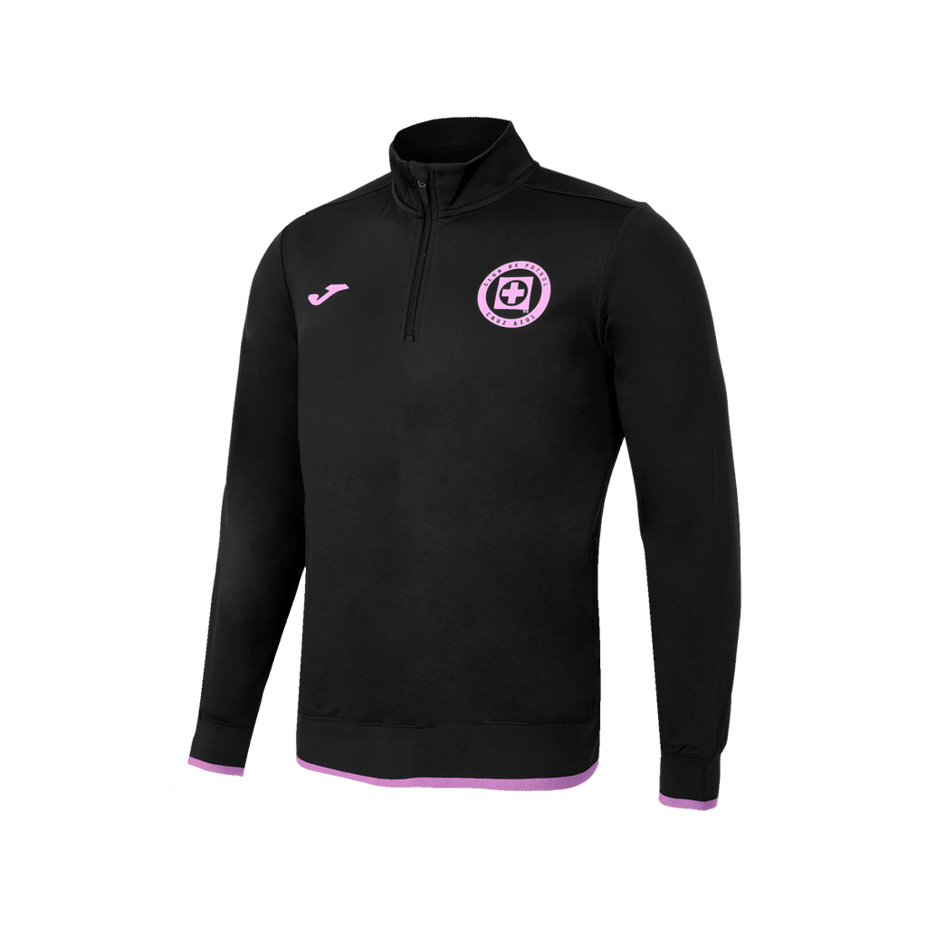 Joma Cruz Azul 1/4 Zip Training Track Jacket-Black product image 1, provided for visual reference and product detail review