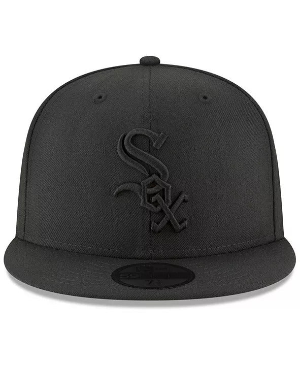 Chicago White Sox NEW ERA BASIC 59FIFTY FITTED-BLACK/BLACK product image 3, provided for visual reference and product detail