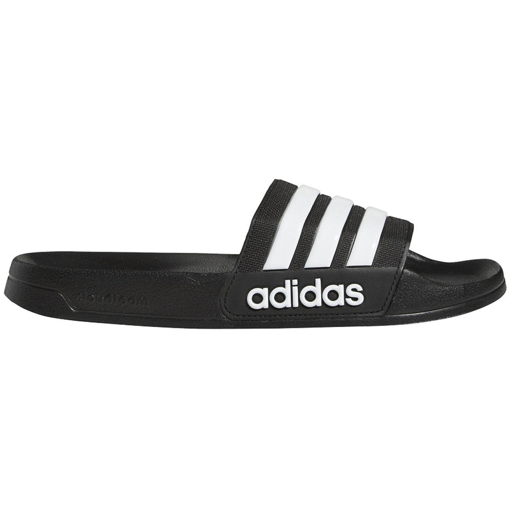 Adidas Adilette Shower Slides-Black/White product image 1, provided for visual reference and product detail review