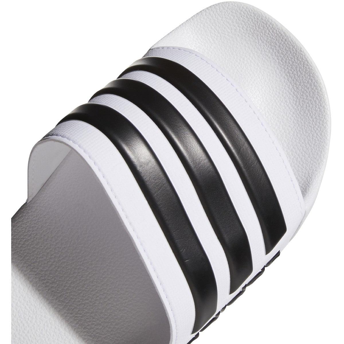Adidas Adilette Shower Slides-White/Black product image 3, provided for visual reference and product detail review