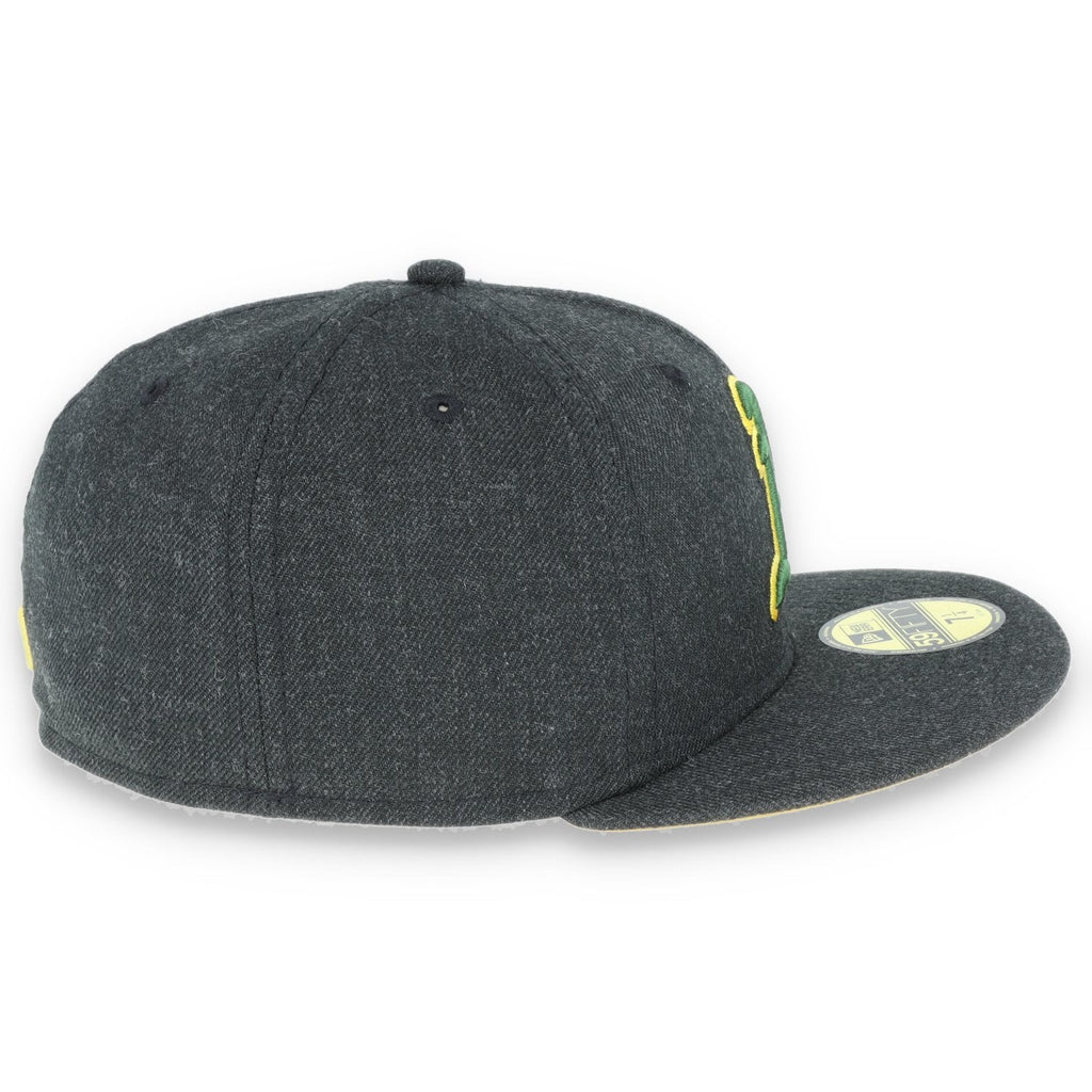 Oakland Athletics New Era 59Fifty Fitted Hat-Dark Heather Grey product image 4, provided for visual reference and product