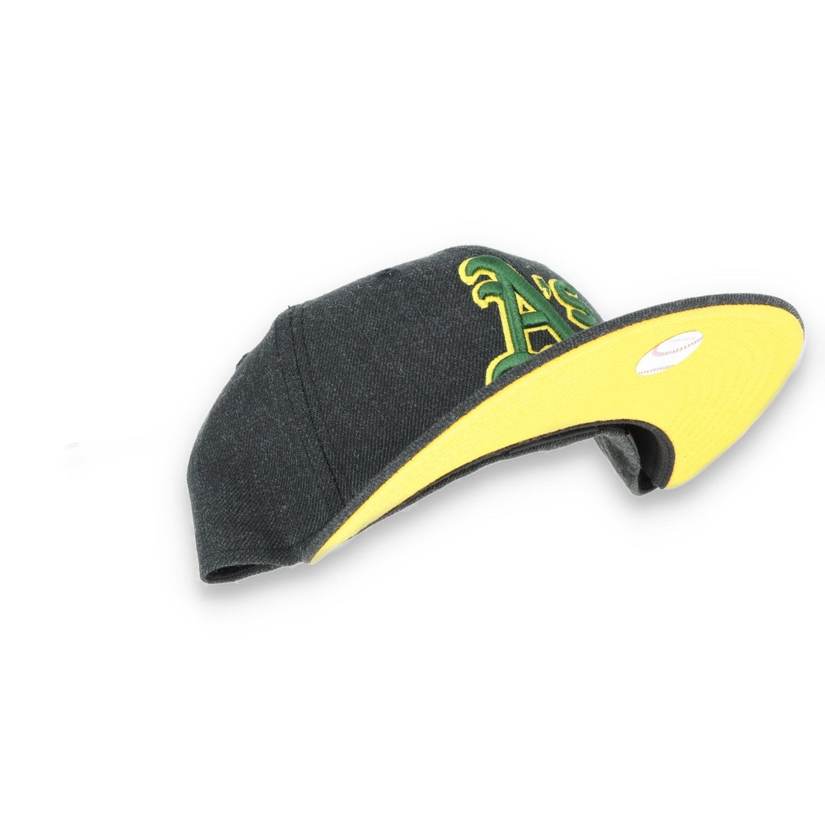 Oakland Athletics New Era 59Fifty Fitted Hat-Dark Heather Grey product image 6, provided for visual reference and product