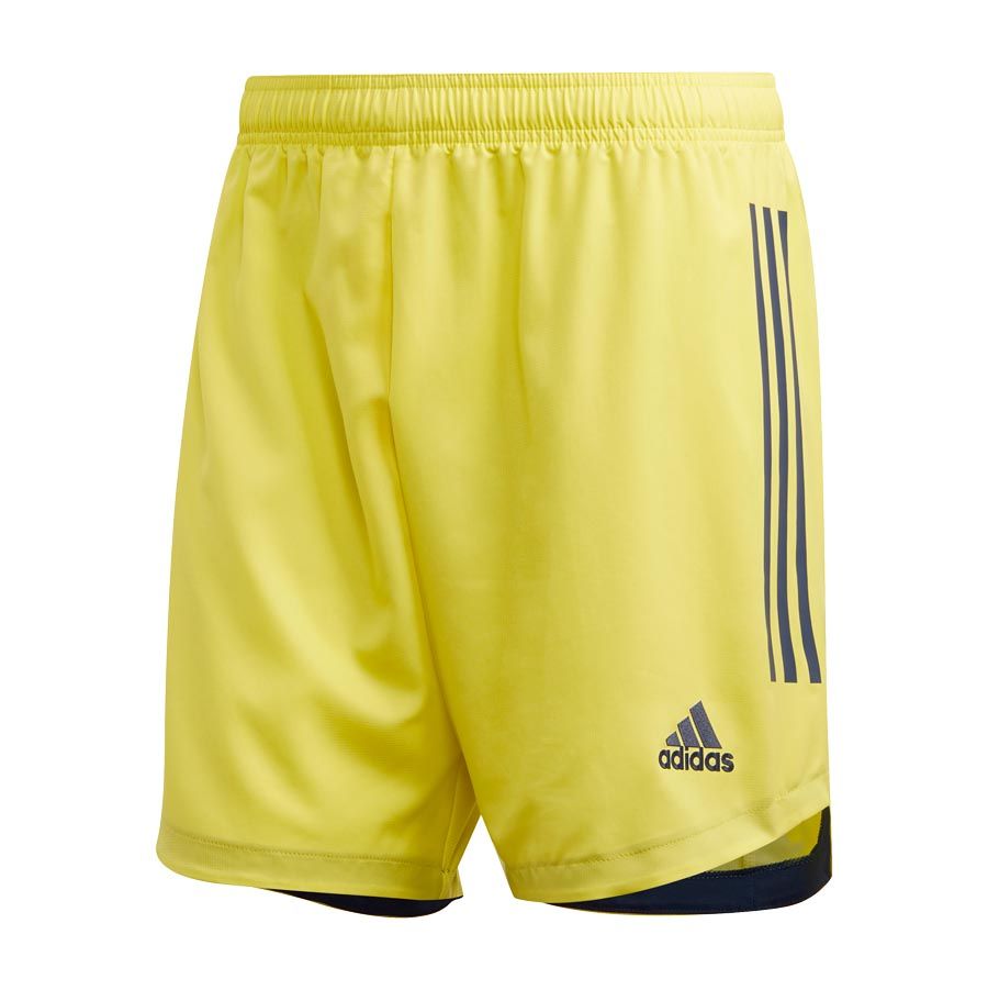 Adidas Men Condivo 20 Goalkeeper Short - Yellow/Nevy product image 1, provided for visual reference and product detail review