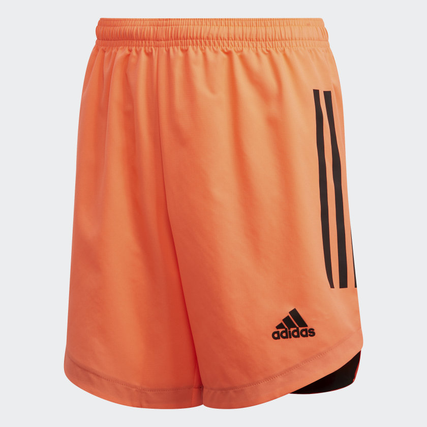 Adidas Youth Condivo 20 Goalkeeper Short - SALMON/BLACK product image 1, provided for visual reference and product detail