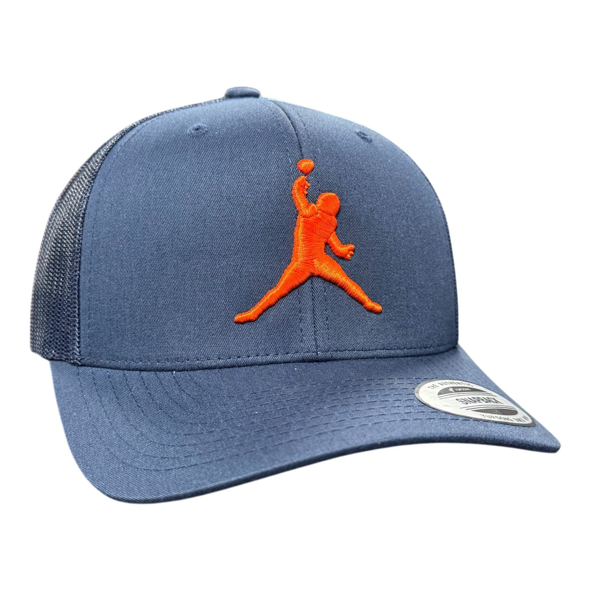 Air Caleb Navy Mesh Back Hat by Obvious Shirts product image 2, provided for visual reference and product detail review