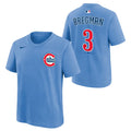 Alex Bregman Chicago Cubs Nike Youth Alt 2 Player T-Shirt product image 1, provided for visual reference and product detail